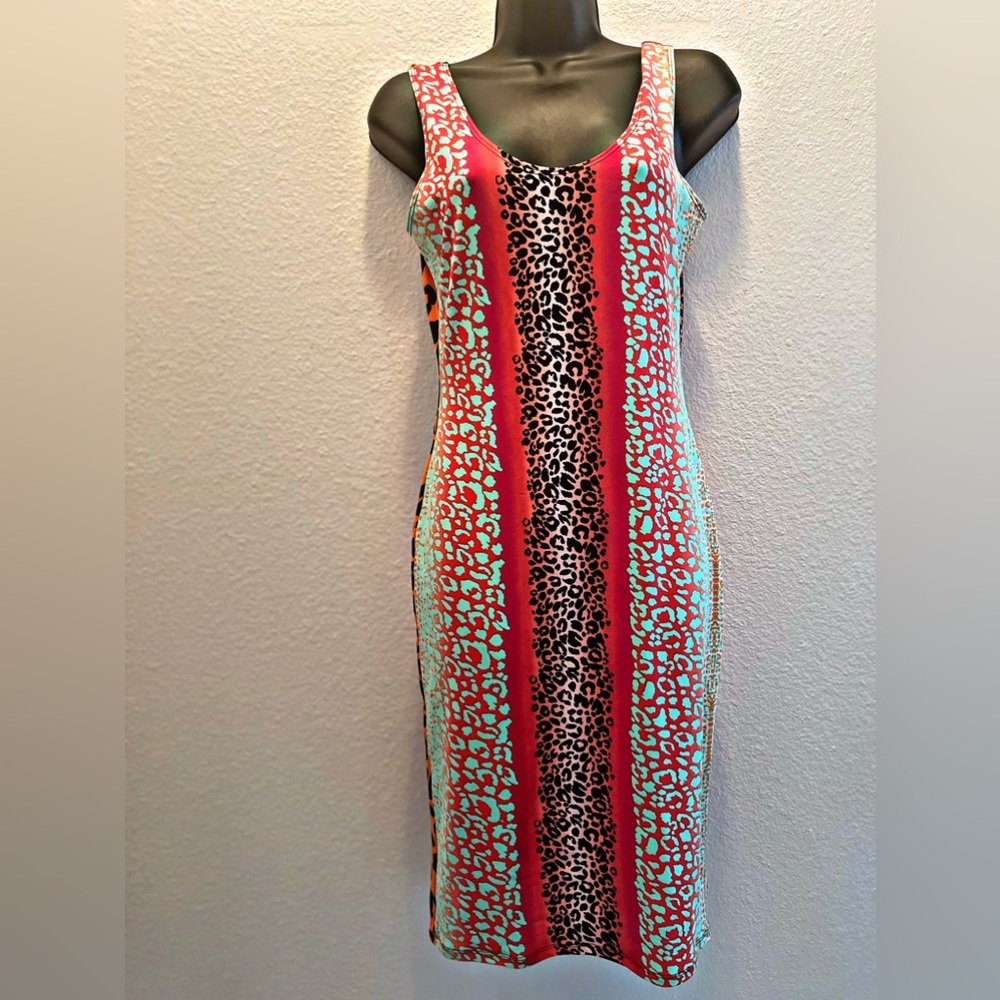 New multicolor fitted dress - Picture 1 of 2
